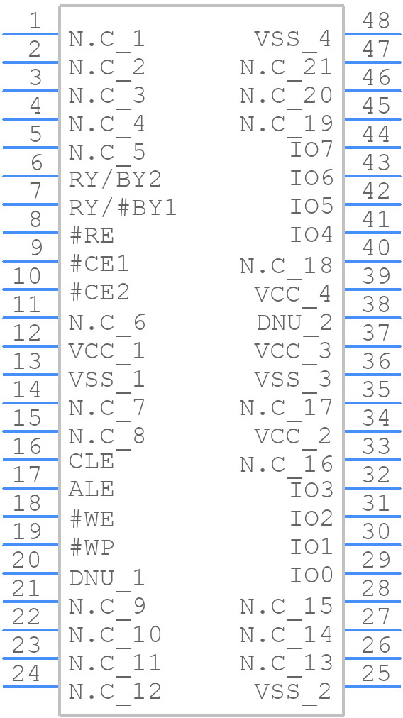 W29N08GVSIAD - Winbond - PCB symbol