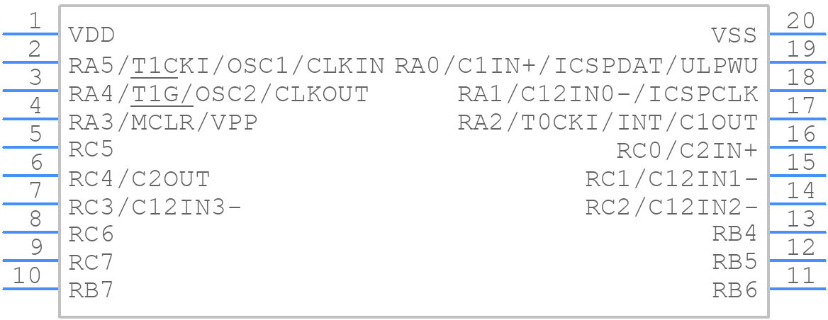 PIC16F631-I/SO - Microchip - PCB symbol