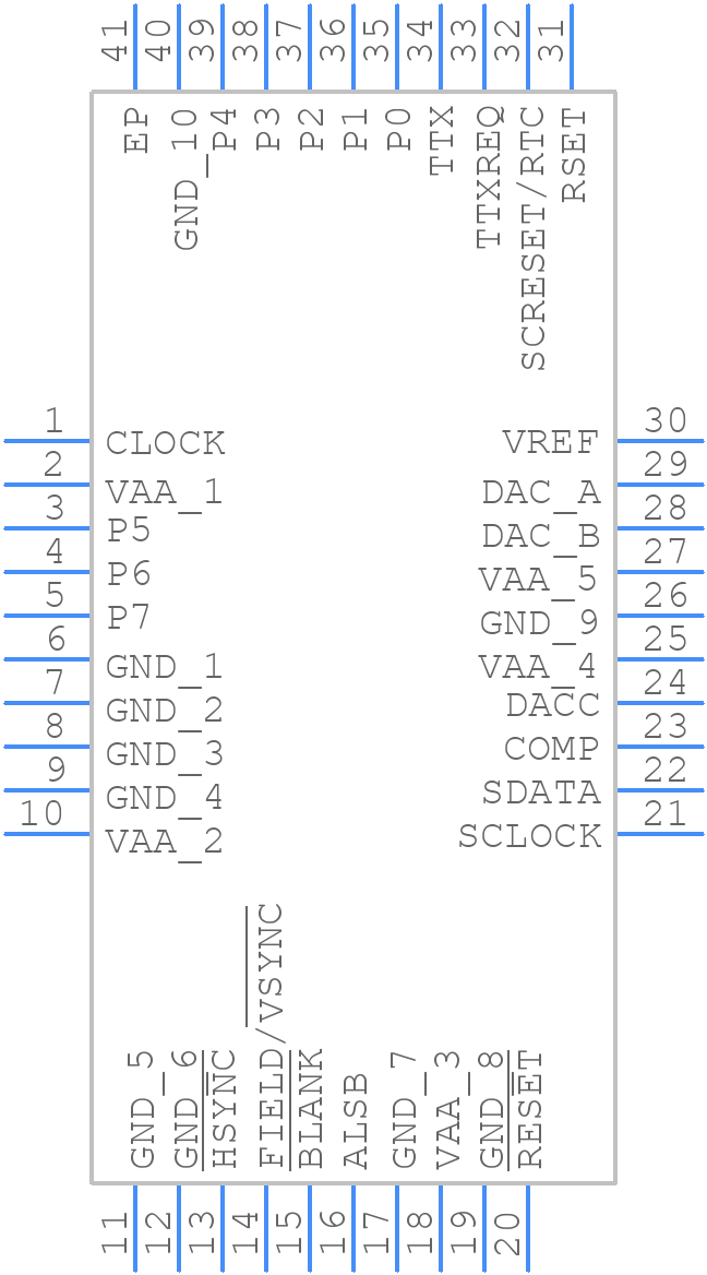 ADV7179BCP - Analog Devices - PCB symbol