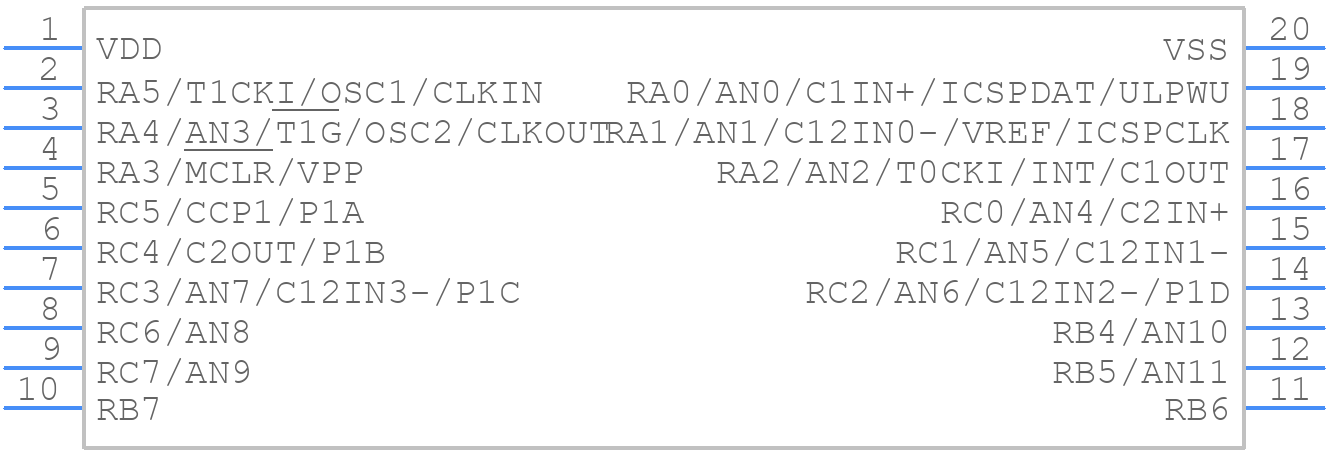 PIC16F685-I/SO - Microchip - PCB symbol