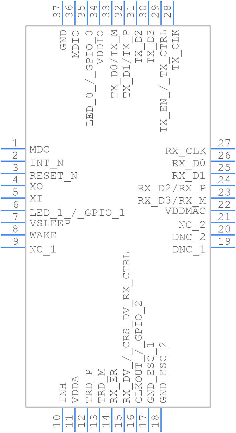 DP83TC812SRHATQ1 - Texas Instruments - PCB symbol