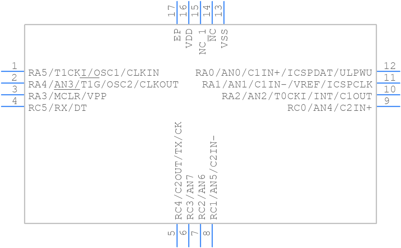 PIC16F688-I/ML - Microchip - PCB symbol