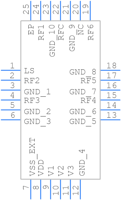 PE42562A-X - Peregrine Semiconductor - PCB symbol