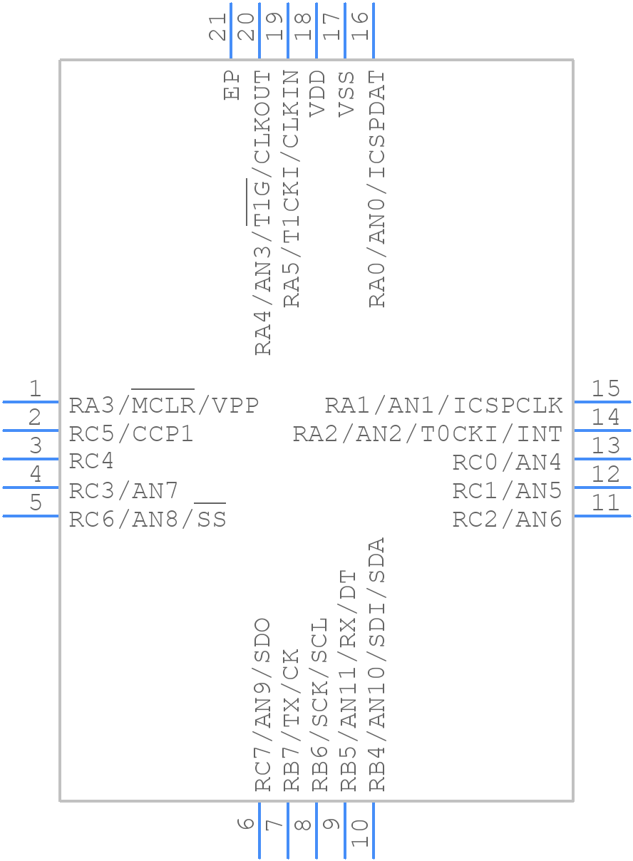 PIC16F721-I/ML - Microchip - PCB symbol