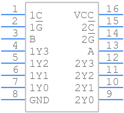 SN74LS156DG4 - Texas Instruments - PCB symbol