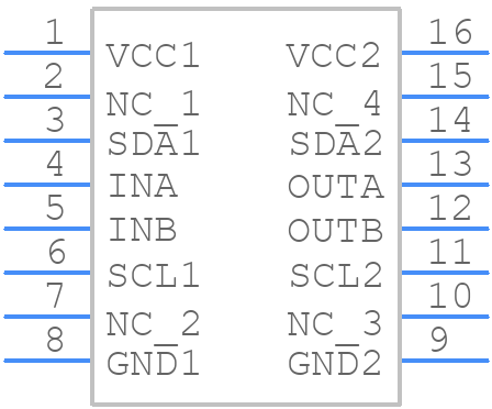 ISO1643DWR - Texas Instruments - PCB symbol