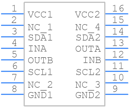 ISO1642DWR - Texas Instruments - PCB symbol