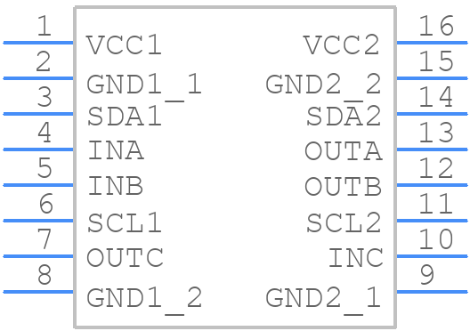 ISO1644DWR - Texas Instruments - PCB symbol