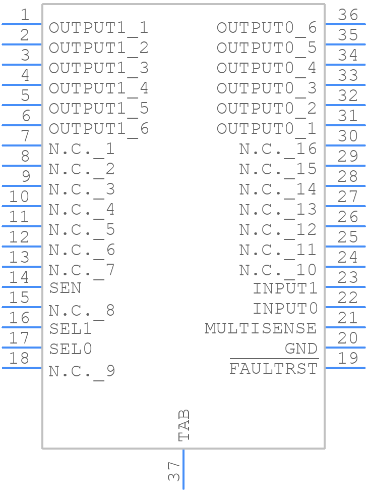 VND7012AYTR - STMicroelectronics - PCB symbol