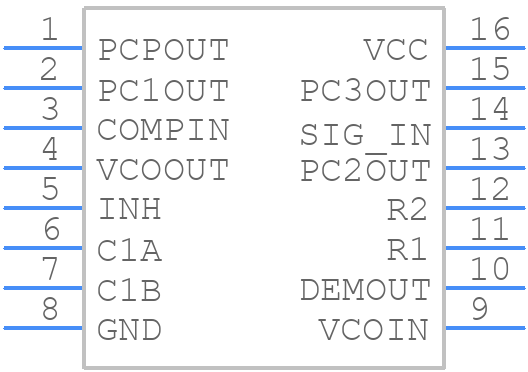 MC74HC4046AN - onsemi - PCB symbol