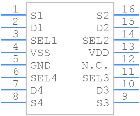 TMUX8212PWR - Texas Instruments - PCB symbol