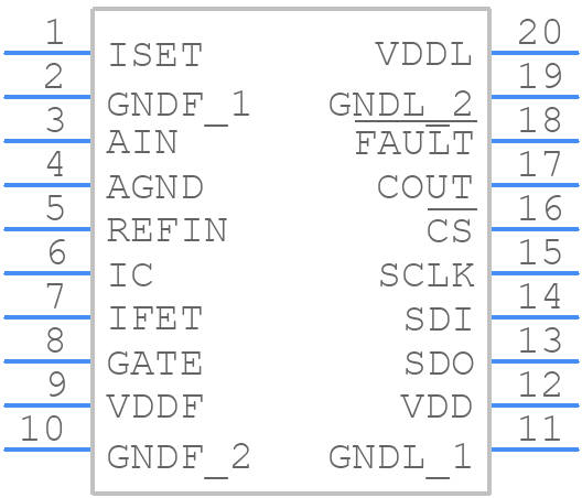 MAX14001AAP+T - Analog Devices - PCB symbol