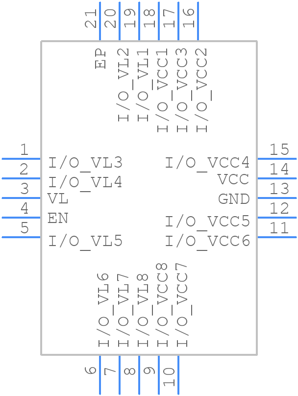 MAX3396EETP+ - Analog Devices - PCB symbol