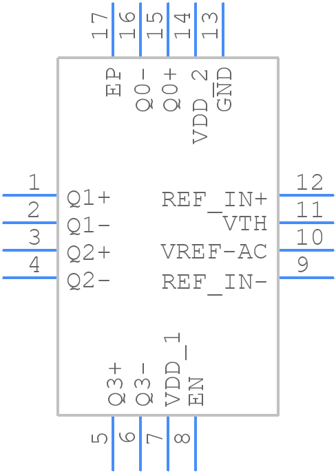 PI6C5922504ZHIEX - Diodes Incorporated - PCB symbol