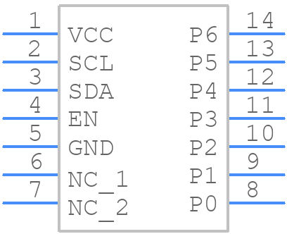 TCA6507PWG4 - Texas Instruments - PCB symbol