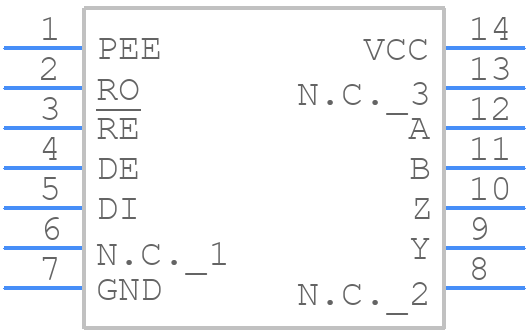 MAX3291CSD+ - Analog Devices - PCB symbol
