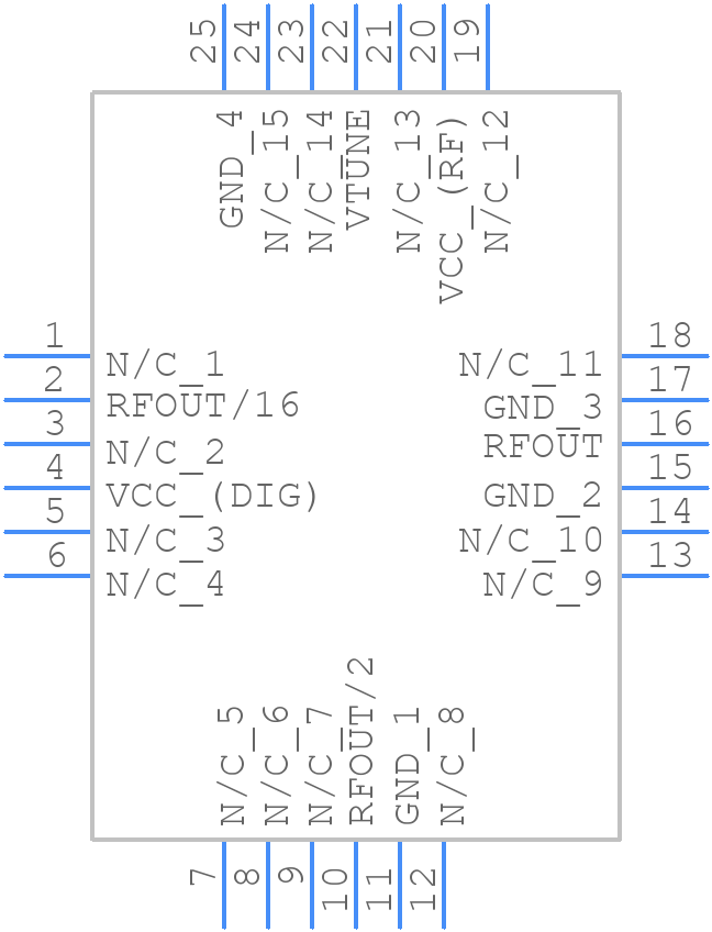 HMC739LP4ETR - Analog Devices - PCB symbol