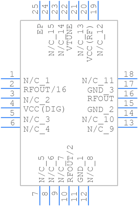 HMC738LP4ETR - Analog Devices - PCB symbol