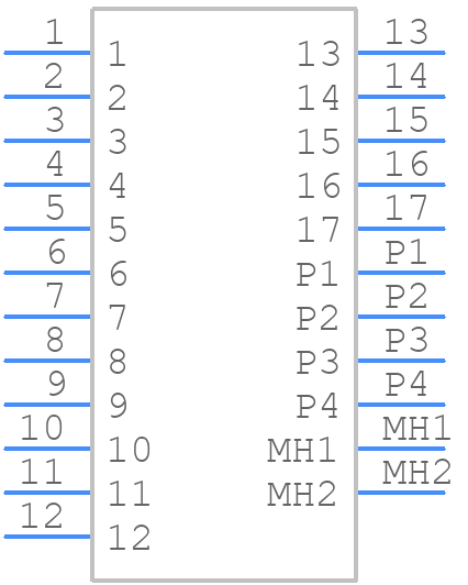 DCMP-21HA4P-J-K87 - ITT CANNON - PCB symbol