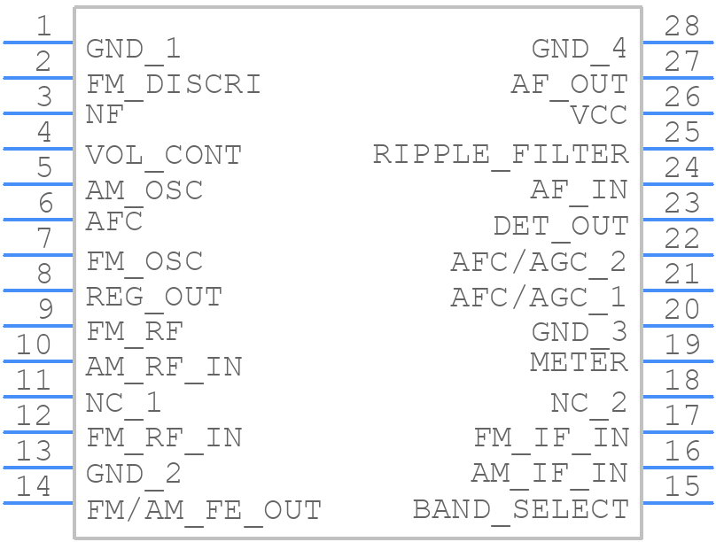 CXA1019AM - Sony - PCB symbol