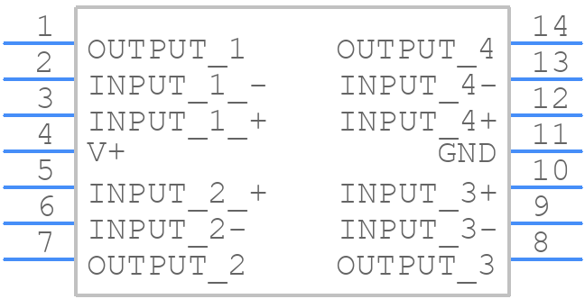 LM2902N/PB - Texas Instruments - PCB symbol