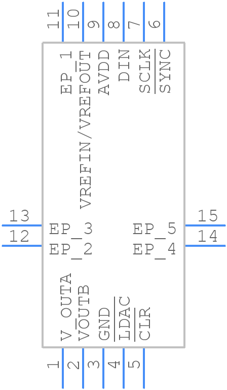 DAC7562SDSCR - Texas Instruments - PCB symbol