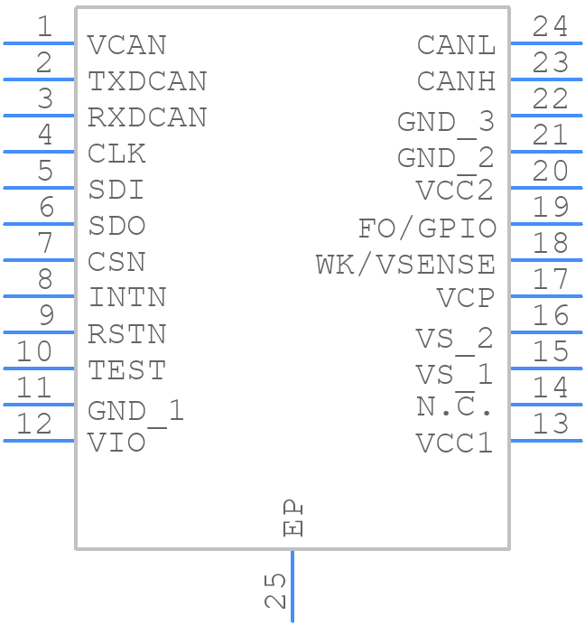 TLE94613ESV33XUMA1 - Infineon - PCB symbol