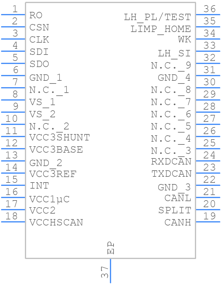 TLE8261E - Infineon - PCB symbol