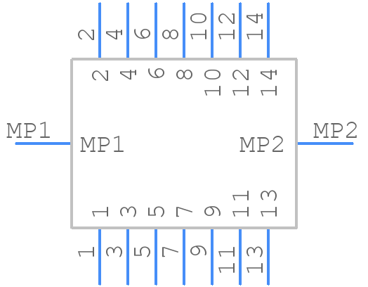 BM14B-GHDS-TF(LF)(SN) - JST (JAPAN SOLDERLESS TERMINALS) - PCB symbol