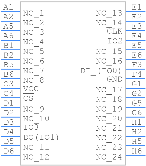 W25Q256JWYIM TR - Winbond - PCB symbol
