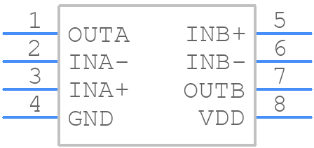 MAX9618AXA+ - Analog Devices - PCB symbol