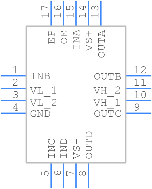 EL7457CLZ-T7 - Renesas Electronics - PCB symbol