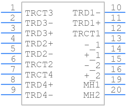 0826-1G1T-23-F - Bel - PCB symbol