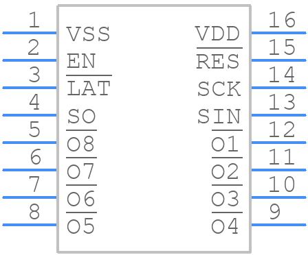 UPD6345GS - NEC - PCB symbol