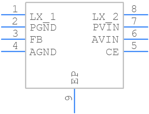 XC9242B08DQR-G - Torex - PCB symbol