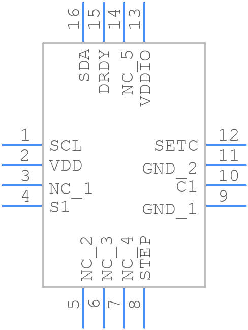 QMC5883L - QST - PCB symbol