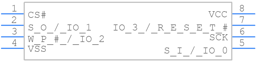 S25FL064LABMFA010 - Infineon - PCB symbol