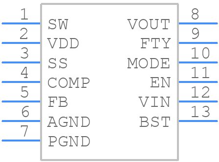 MP3429GL-Z - Monolithic Power Systems (MPS) - PCB symbol