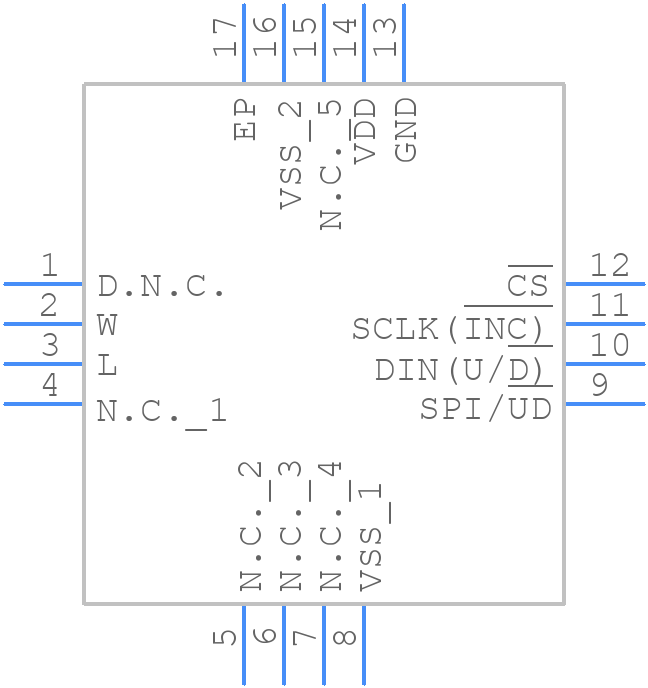 MAX5484ETE+T - Analog Devices - PCB symbol