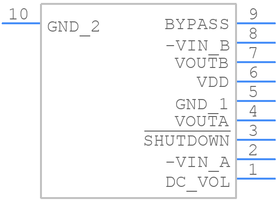 LM4952TSX/NOPB - Texas Instruments - PCB symbol