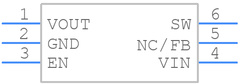 LP6261B6F - LOWPOWER - PCB symbol