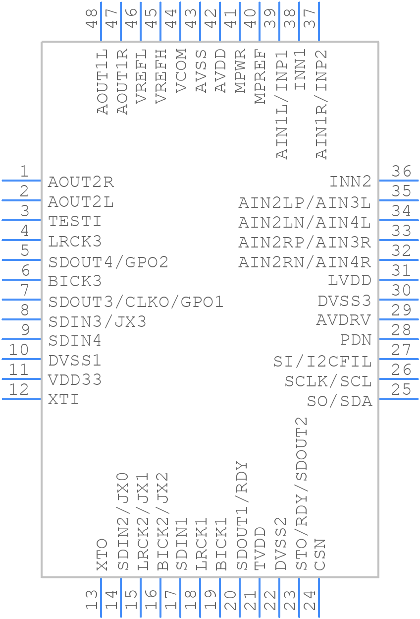 ak7735eq - REALTIMEDSP - PCB symbol