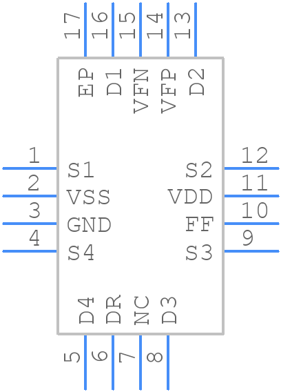 TMUX7462FRRPR - Texas Instruments - PCB symbol