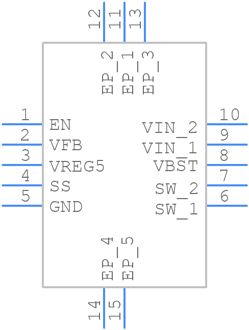TPS54227DRCT - Texas Instruments - PCB symbol