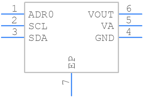DAC121C081CISDX - Texas Instruments - PCB symbol