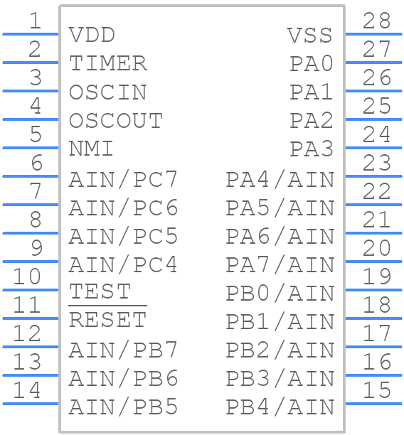 ST62T25B6/HWD - STMicroelectronics - PCB symbol