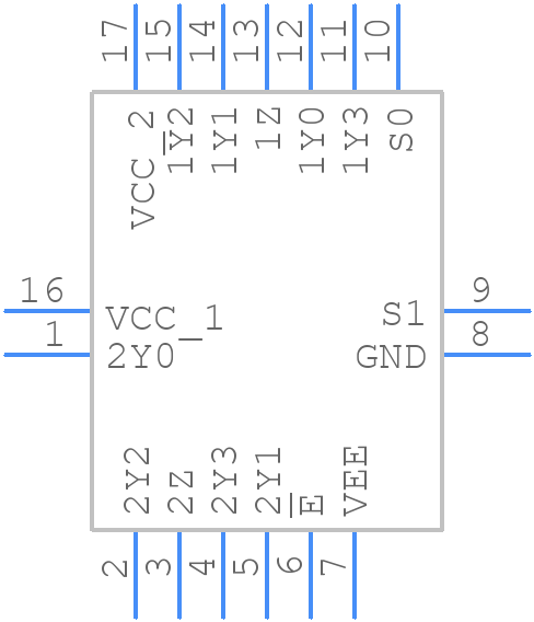 74HCT4052BQ-Q100,1 - Nexperia - PCB symbol