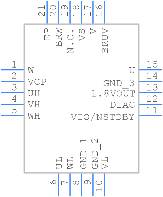 TMC6300-LA - Analog Devices - PCB symbol