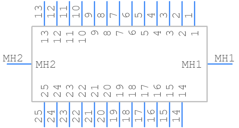 L77SDB25S1ACH4R - Amphenol Communications Solutions - PCB symbol