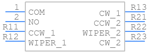 RK0971221Z0X - ALPS Electric - PCB symbol